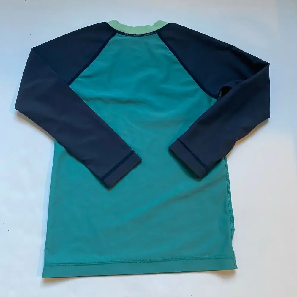 Tea Collection Blue Colorblock Rash Guard - Picture 2 of 2